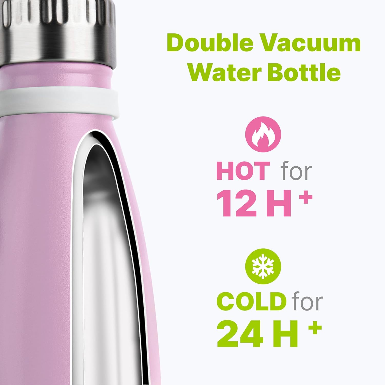 Skiennix Kids Water Bottle - 9 oz Stainless Steel Insulated Mini Bottle | Leak-Proof Cola Shape (Pink/Purple)