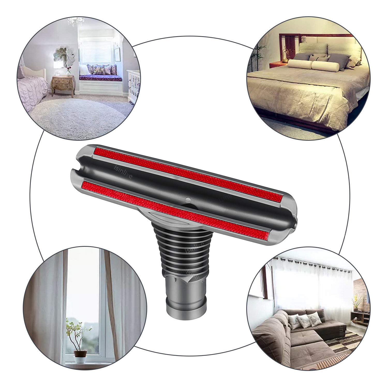 isinlive Motorhead Replacement for Dyson V6 DC30 DC31 DC34 DC35 DC39 DC41 DC44 DC45 DC52 DC58 DC59 DC61 DC62 DC63 DC74 Attachments Home Cleaning Tools Brush Kit