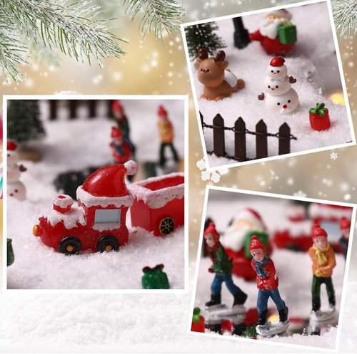 Colingmill 29-Piece Christmas Ski Village Ice Skating Rink Figurine Set | Miniature Resin Collectibles for Holiday Decor