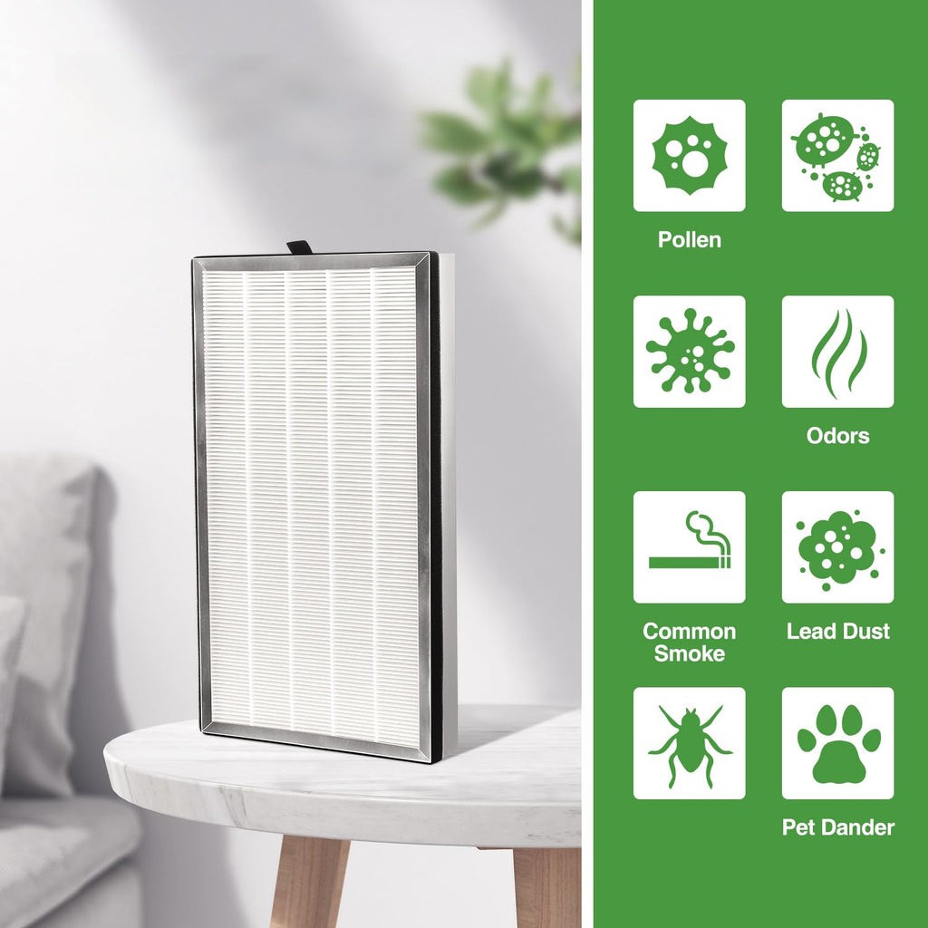 112 Replacement Filter Compatible with MA Series 112 V2.0 Air Purifie-r for Pollen, Wildfire Smoke, 3-in-1 HEPA Activated Carbon Filter, 1 Set