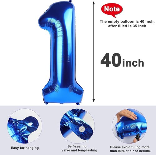 Dark Blue Foil Number 19 Balloon - 40 Inch Birthday Decoration for Men & Women | Perfect for Parties