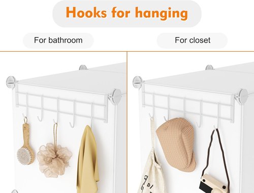 HOMIDEC 12-Cube Closet Organizer - Portable Clothing Storage Shelves | White Finish
