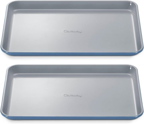 Caraway Non-Stick Ceramic Baking Sheet - Naturally Slick & Non-Toxic - Perfect for Baking & Roasting - Medium (15" x 10") - Slate
