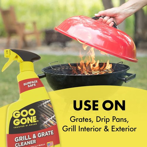 Goo Gone Grill Cleaner - 24 Ounce - Effortlessly Cleans Cooking Grates and Racks