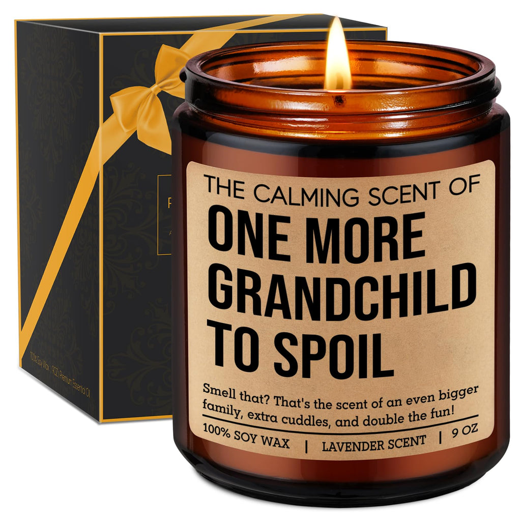 Miracu One More Grandchild Candle, Pregnancy Announcement for Grandparents, Baby Announcements Ideas, Pregnancy Reveal to Parents, Funny 2nd, Second Baby, Grandparents Again Gifts for Grandma Grandpa