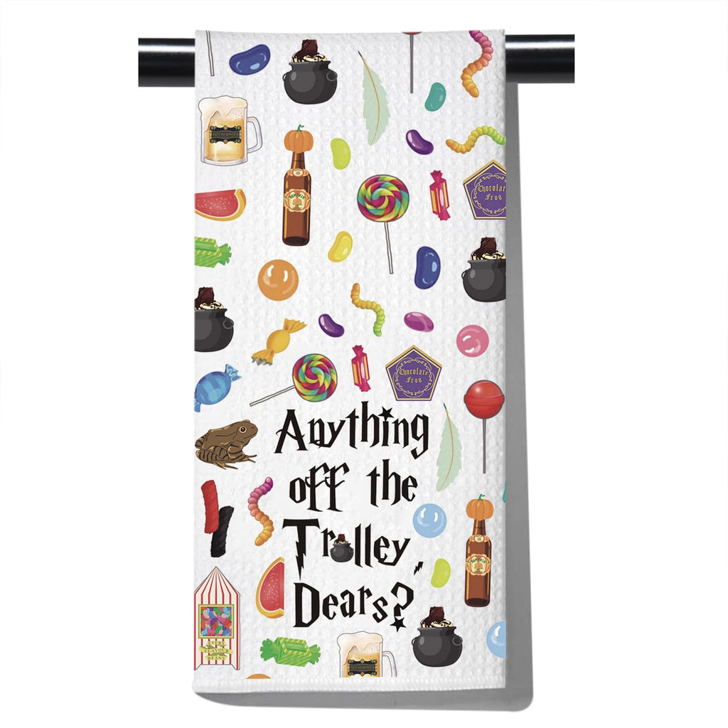 POFULL Wizarding Snacking Dish Towel Wizard Witches Gift Wizard Lover Kitchen Towel (Anything Off)
