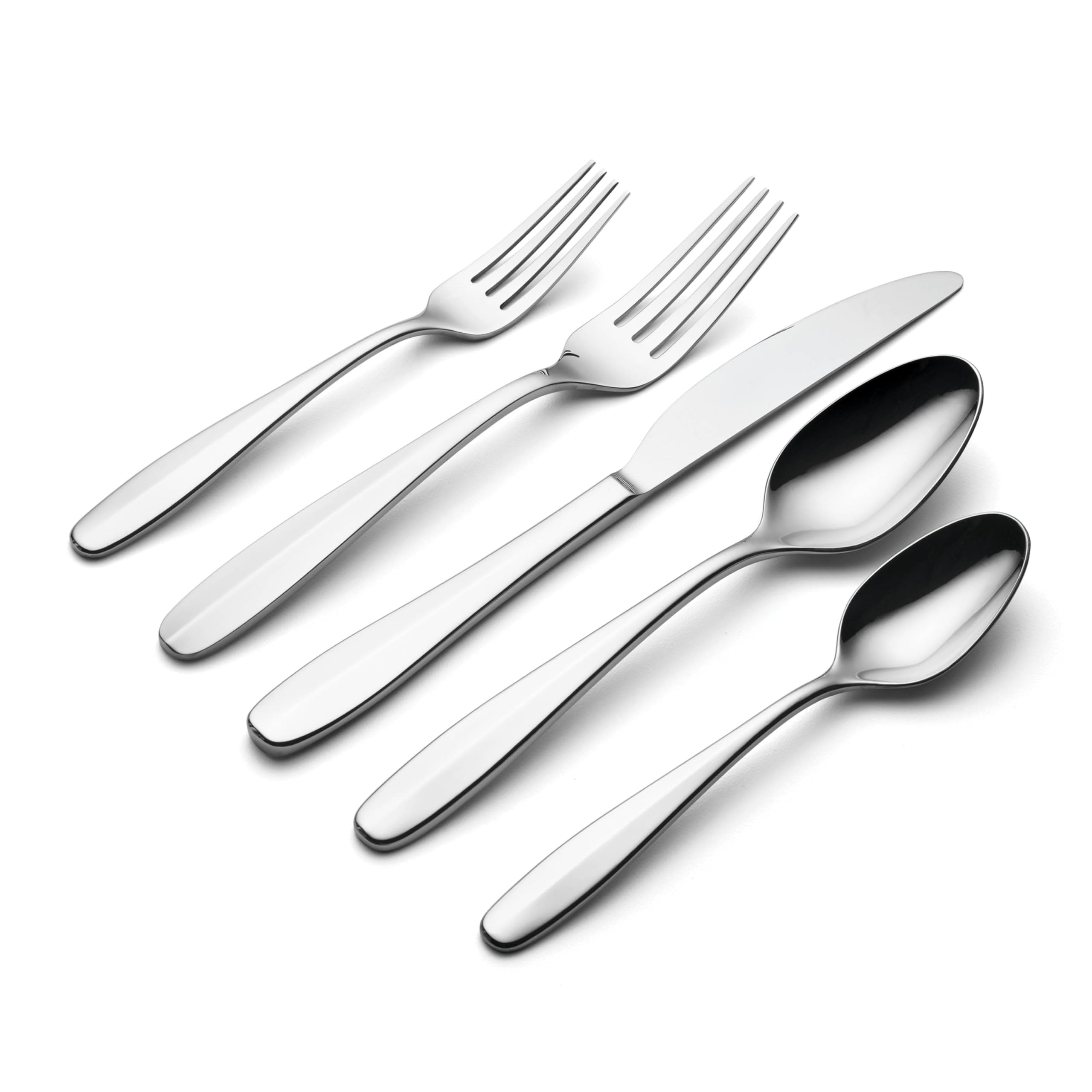Oneida Silverware Set, Oakwood 20 Piece Everyday Flatware Set, Service For 4, 18/0 Stainless Steel, Dishwasher Safe, Cutlery Sets, Kitchen Utensils Sets, Knives Spoons And Forks (Silver, 20 Pieces)