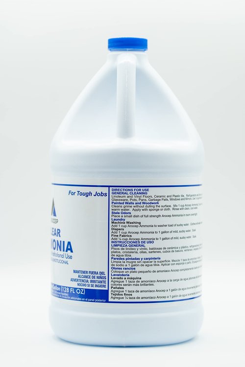 CPDI Clear Ammonia Cleaner Liquid, 1 Gallon, Multipurpose, Multi-Surface Cleaning Solution Removes Grease, Hard Water Stains, and Odors, Kitchen and Bathroom Use