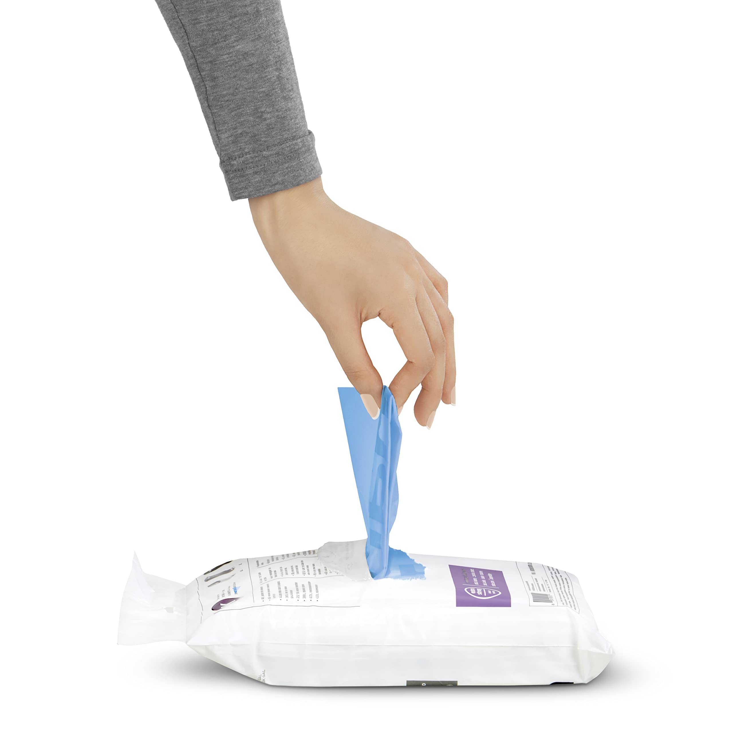 simplehuman Code D 60 Count, Genuine Custom Fit Liners, Drawstring Trash Bags in Dispenser Packs, 20 Liter / 5.3 Gallon, Blue