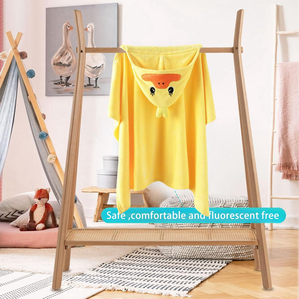 SEVDO Toddler Hooded Bath Towel, 27.5"X55" Girl Boy Robe with Hood 3-8,Soft Absorbent Baby Bath Towels, Highly Absorbent Bathrobe Blanket Kids Shower Gifts,Toallas de Baño para Bebe