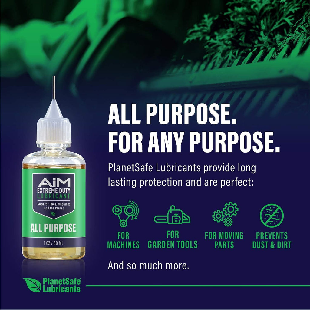 PlanetSafe Lubricants Hedge Trimmer Oil - 1 oz & 4 oz Spray for Blades & Tools | Made in The USA