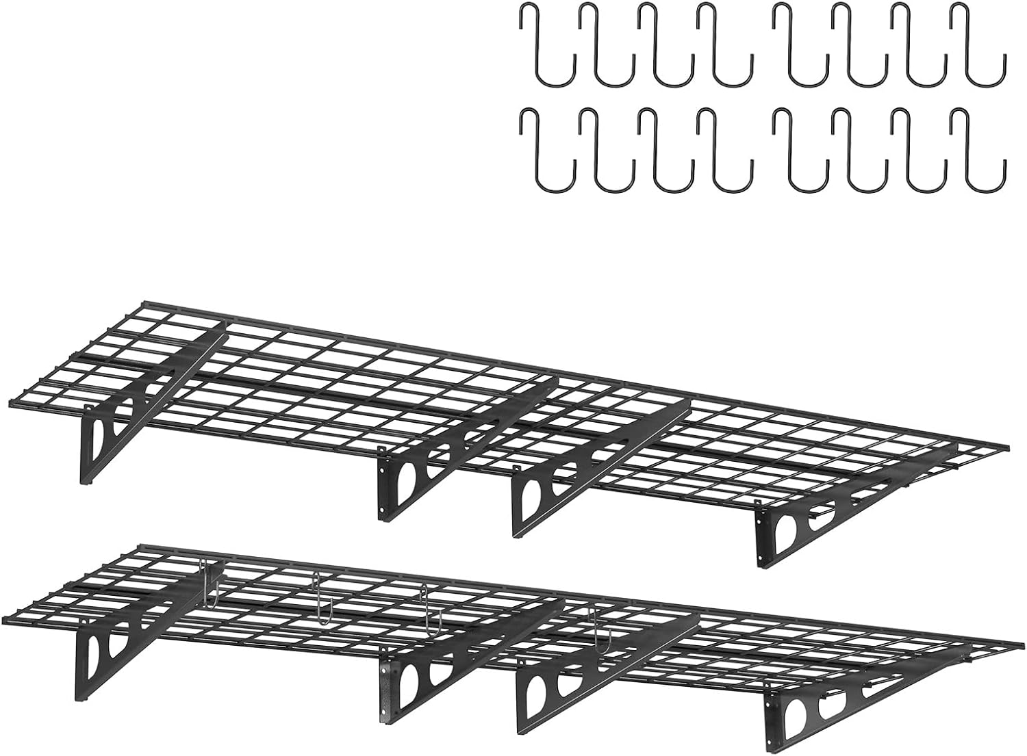 Skiennix Garage Wall Shelving - Durable 4-Pack System for Organized Storage | 3x2 Size