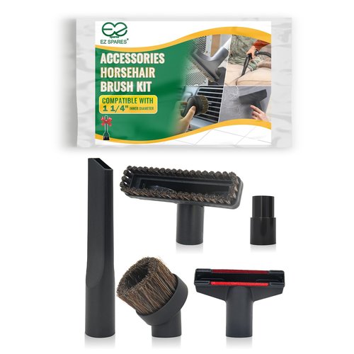 EZ SPARES 5PCS Compatible with Selected Models Replacement 32mm&35mm Vacuum Cleaner Accessories Horsehair Brush Kit for 1 1/4 Inch 1 3/8 Inch Crevices Tool Kit