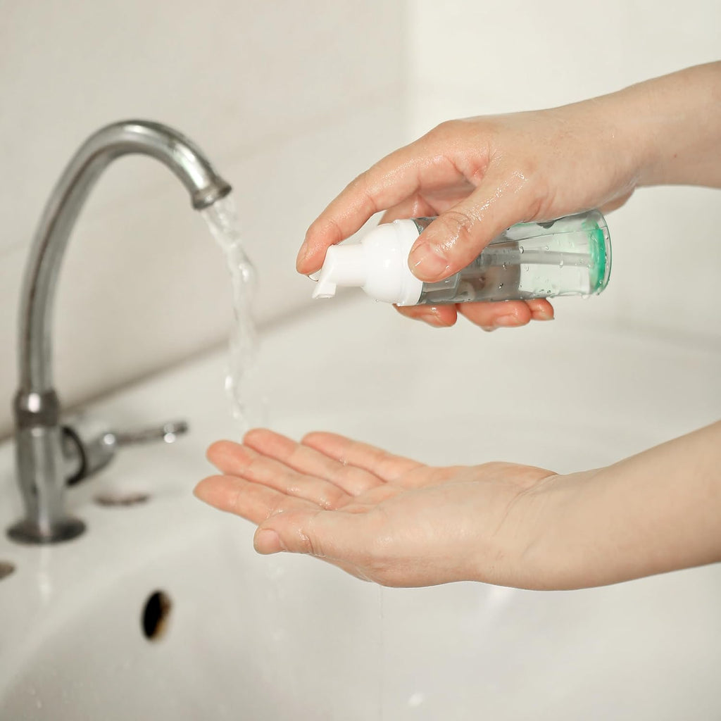 Skiennix Foam Pump Bottle - 3 Pack Travel Size 60ml Clear Plastic Dispenser | Mini Refillable Containers