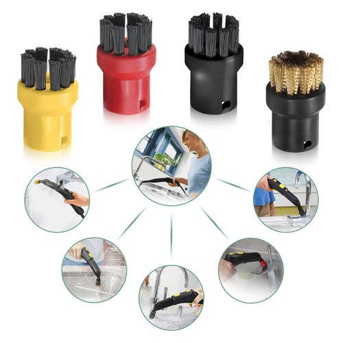 ilovelife Replacement Dust Remove Steam Cleaning Brush Small Round Brushes for Karcher SC1 SC2 SC3 SC4 SC5 SC7 CTK10