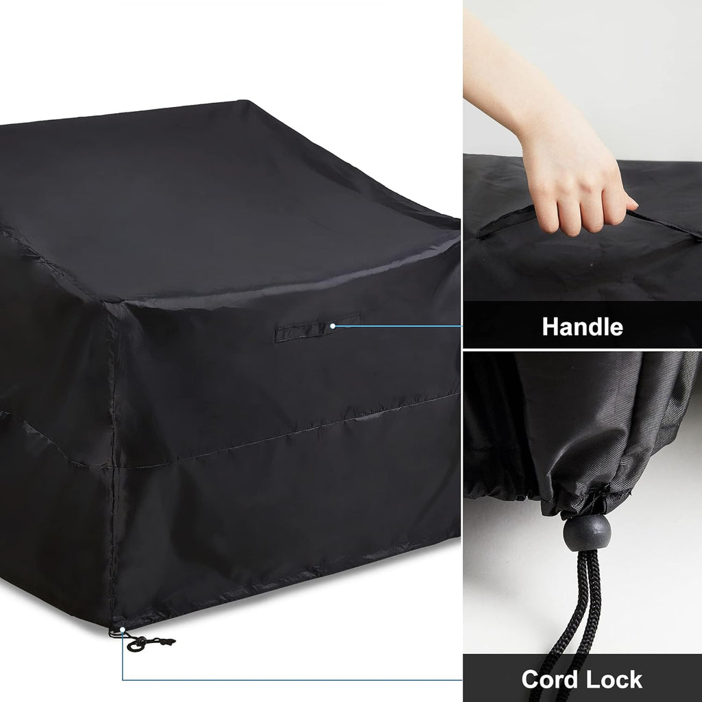 ALSTER Outdoor Chair Covers - Durable Waterproof Black Furniture Covers | 2 Pack, 29" L x 30" W x 36" H
