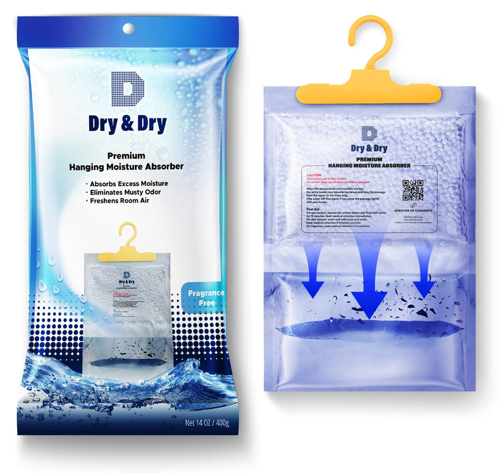 Dry & Dry 10 Pack[7 OZ] Premium Moisture Absorbers Dehumidifiers for Basement Dehumdifiers for Bedroom Small Dehumidifiers - Moisture Absorber