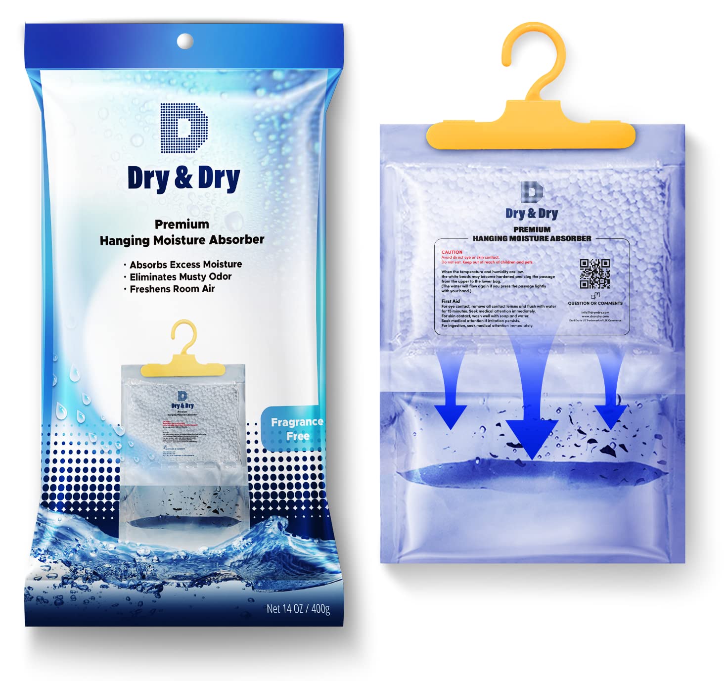 Dry & Dry 10 Pack[7 OZ] Premium Moisture Absorbers Dehumidifiers for Basement Dehumdifiers for Bedroom Small Dehumidifiers - Moisture Absorber