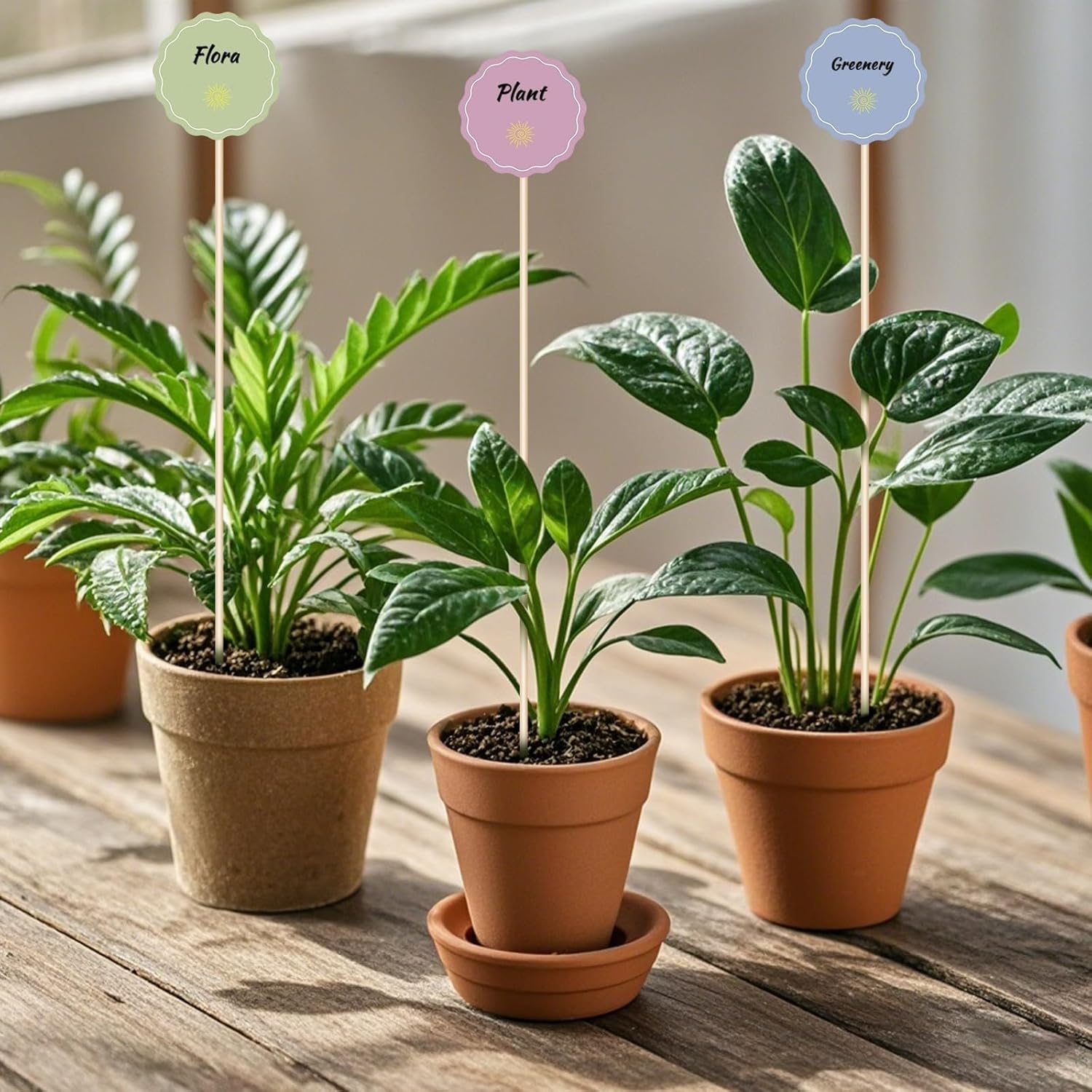 Bamboo Plant Stakes - 18 Inch Wooden Support for Gardening | 46 PCS with Wires for Indoor Plants