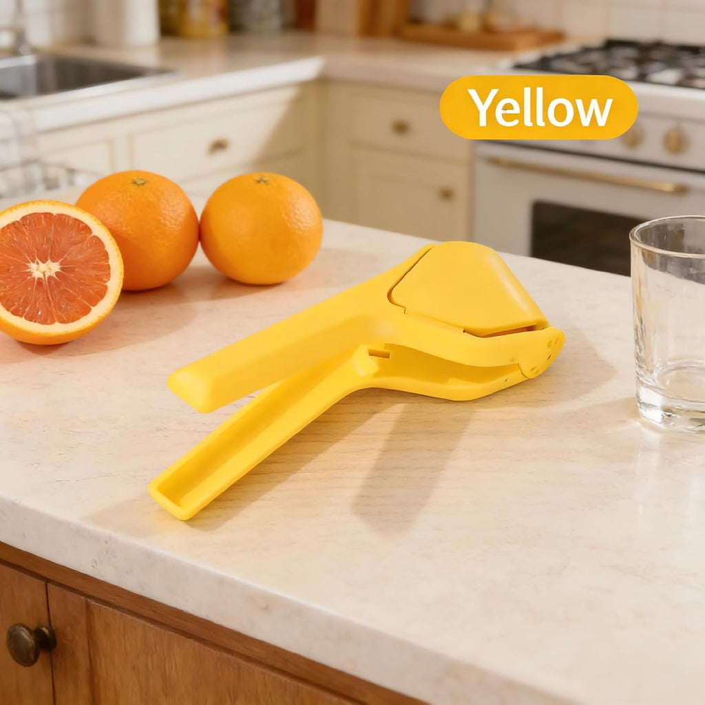 Skiennix Lemon Squeezer - Effortless Manual Citrus Juicer | Fold-Flat Design, Sturdy & Compact (Yellow)