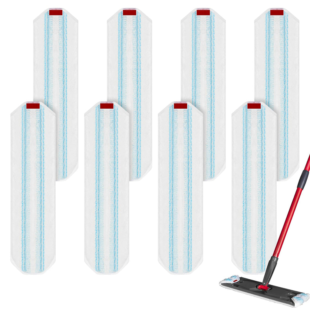 4 Pack Microfiber Mop Pad for O-Cedar H2prO Flat Mop System, Reusable Mop Head Replacements, Machine Washable (White*4P)