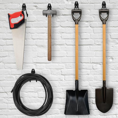 Heavy Duty Garage Hooks - 6 Pack Utility Steel Hangers for Organizing Tools, Ladders & Bikes