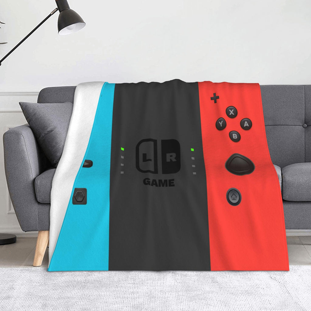 WIBUE Gamer Throw Blanket - Gifts for Teen Boys, Boyfriend, Men, Kids, Video Game Lovers - Gaming Room Decor (50"x40")