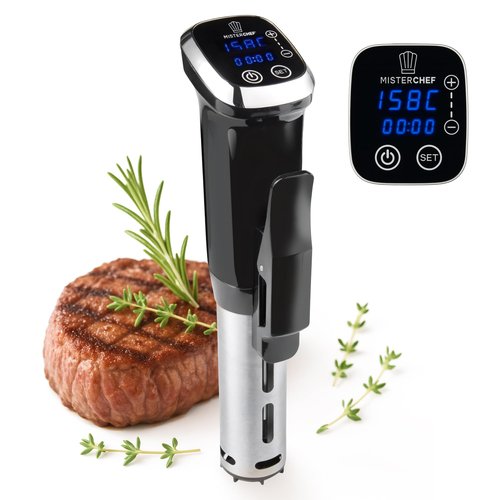 MisterChef Sous Vide Cooker, Powerful 1000W Immersion Circulator for Precise & Consistent Cooking, Fast Heating, Quiet Operation, Accurate Temperature & Timer Control, LCD Display