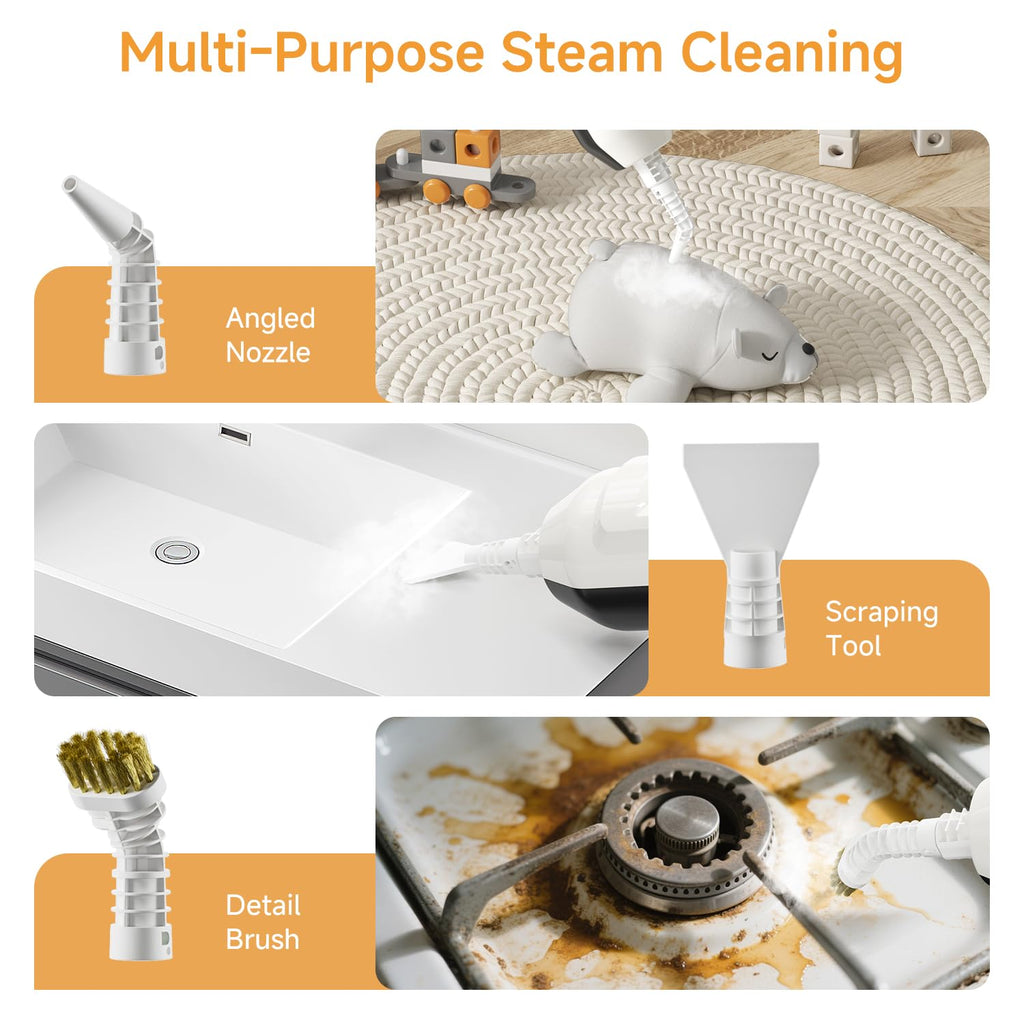 Steam Mop, Multi-Purpose Steam Cleaner for Home Steamer for Floor Cleaning, Floor Steamer Cleaner for Deep Cleaning with Handheld Steamer Mops Accessories, Pet Steam Mop Cleaner for Hardwood, Tile