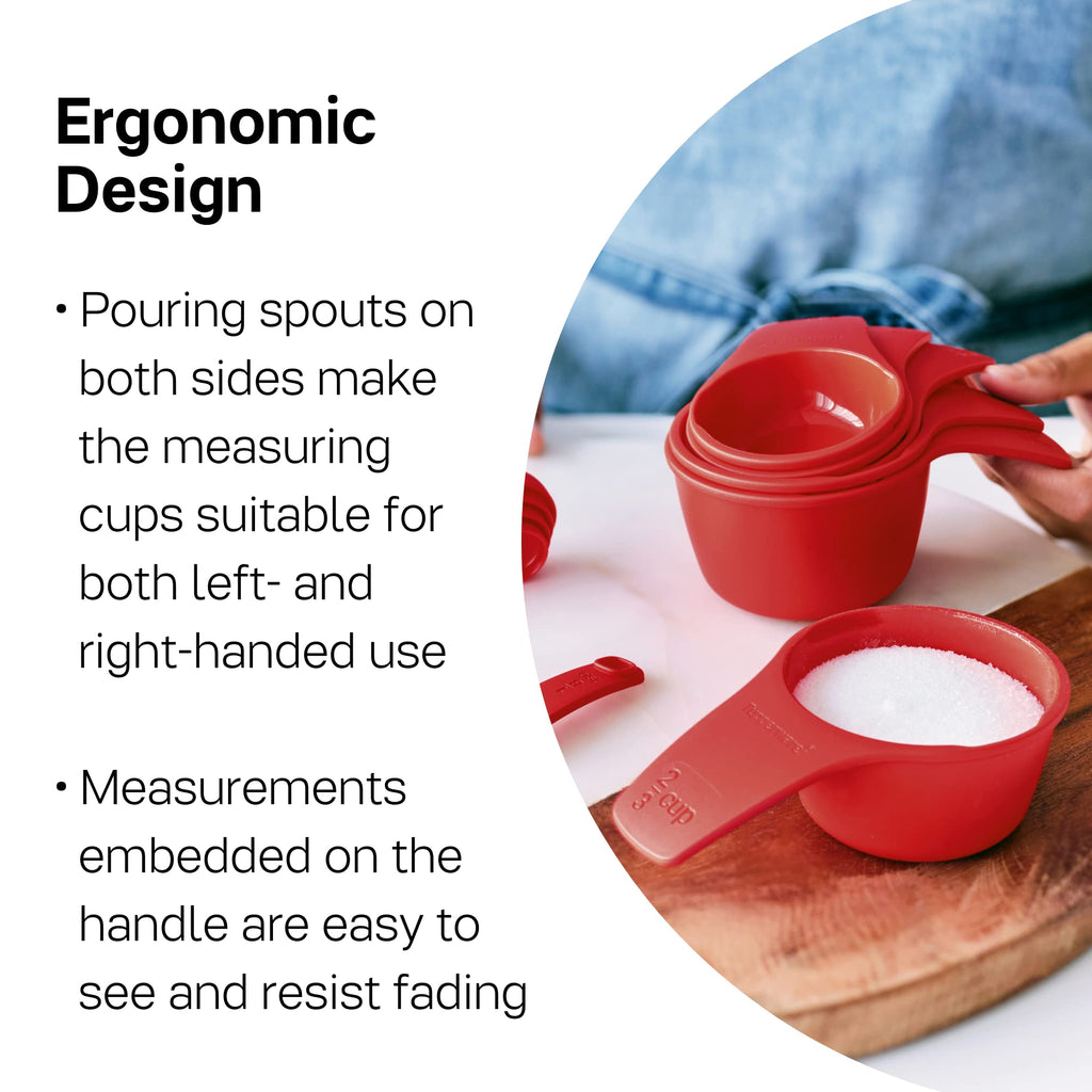 TUPPERWARE Brand Measuring Mates Set - 6 Measuring Cups + 6 Spoons - Dishwasher Safe & BPA Free