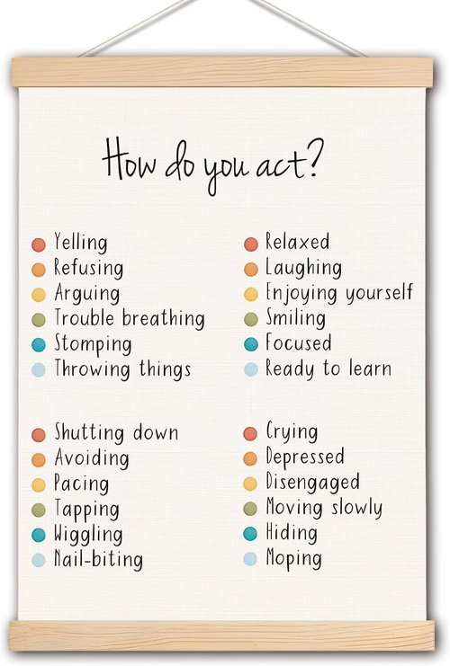 DNEULYR Mental Health Poster Frame - Stylish Wall Art for Classroom & Therapy Office | 12.5x17 Inch