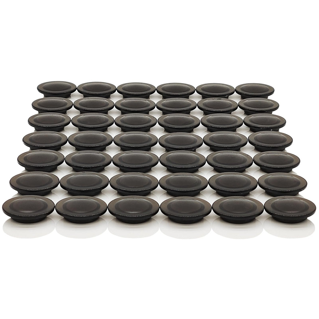 PYJLBX Fridge Magnets - 42 Pack Strong Refrigerator Magnets, Heavy Duty Small Magnets for Whiteboard, Locker, Crafts, Office, Classroom Use - Clear Decorative Cute Round Mini Magnet for Fridge (Black)