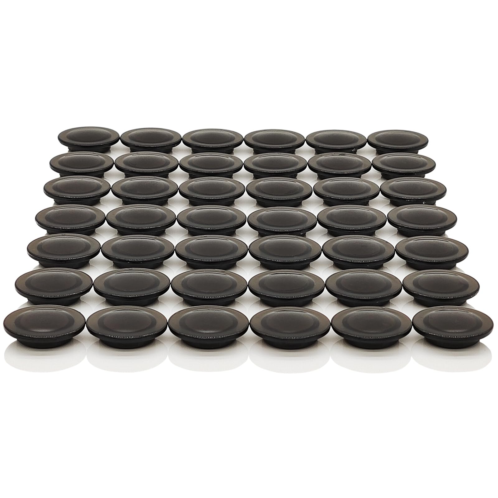 PYJLBX Fridge Magnets - 42 Pack Strong Refrigerator Magnets, Heavy Duty Small Magnets for Whiteboard, Locker, Crafts, Office, Classroom Use - Clear Decorative Cute Round Mini Magnet for Fridge (Black)