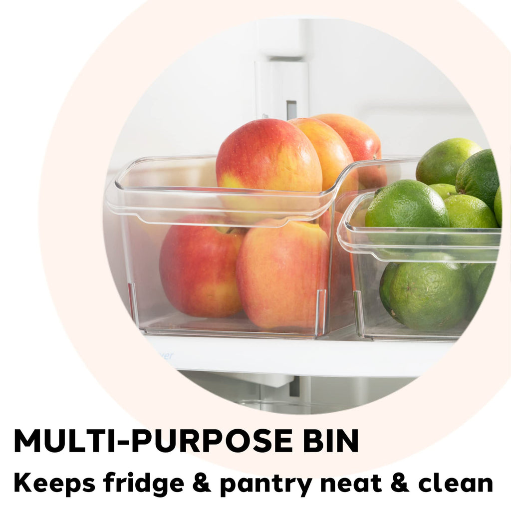 Oggi Fridge / Pantry Bin w/ Fingergrip Handle (12" x 5.75" x 3.5")