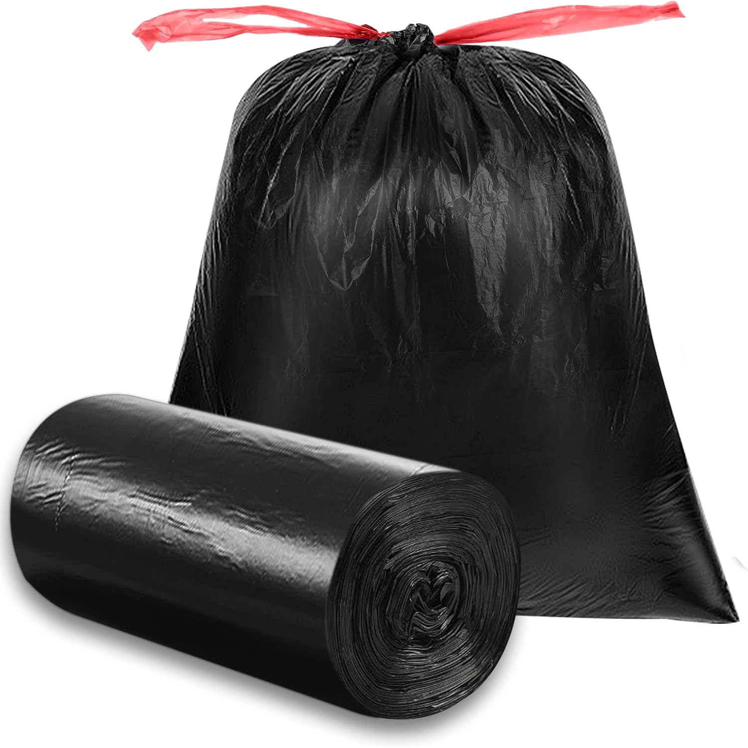 O2frepak 33 Gallon Heavy-Duty Drawstring Kitchen Trash Bags - Clean Fresh Scent | 30 Count, 80x100cm