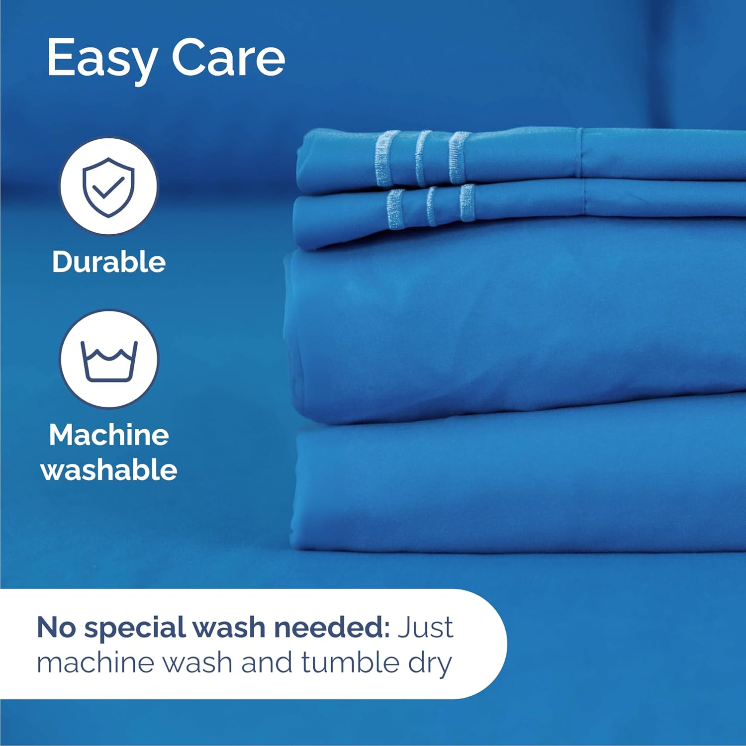 Queen Size 4-Piece Sheet Set | Skiennix Comfy Cooling Bed Sheets - Luxury Hotel Quality - Deep Pockets, Soft & Wrinkle-Free - Royal Blue