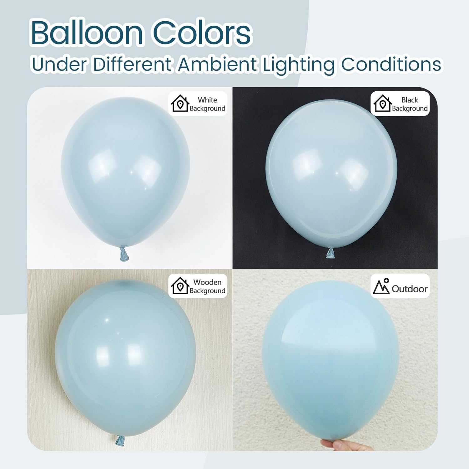 Regine Switzerland Dusty Blue Balloons - 12 Inch Slate Blue | 50pcs for Bridal Shower & Baby Reveal