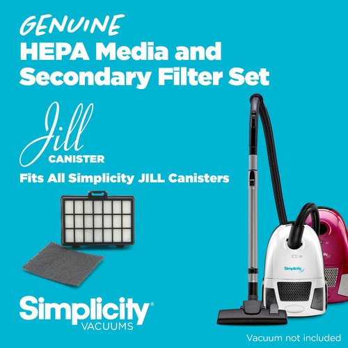 Simplicity Vacuums Genuine SF-I4.3 Filter Set with HEPA Media for Jill Canister Vacuum Cleaner, Jill Replacement Filter Only