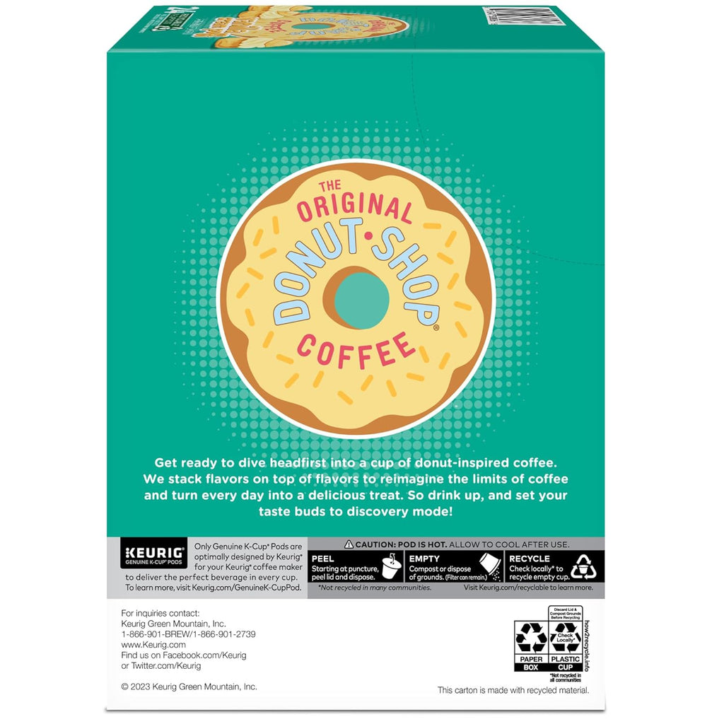 Original Donut Shop Vanilla Cream Puff Coffee - Medium Roast K-Cup Pods, 96 Count