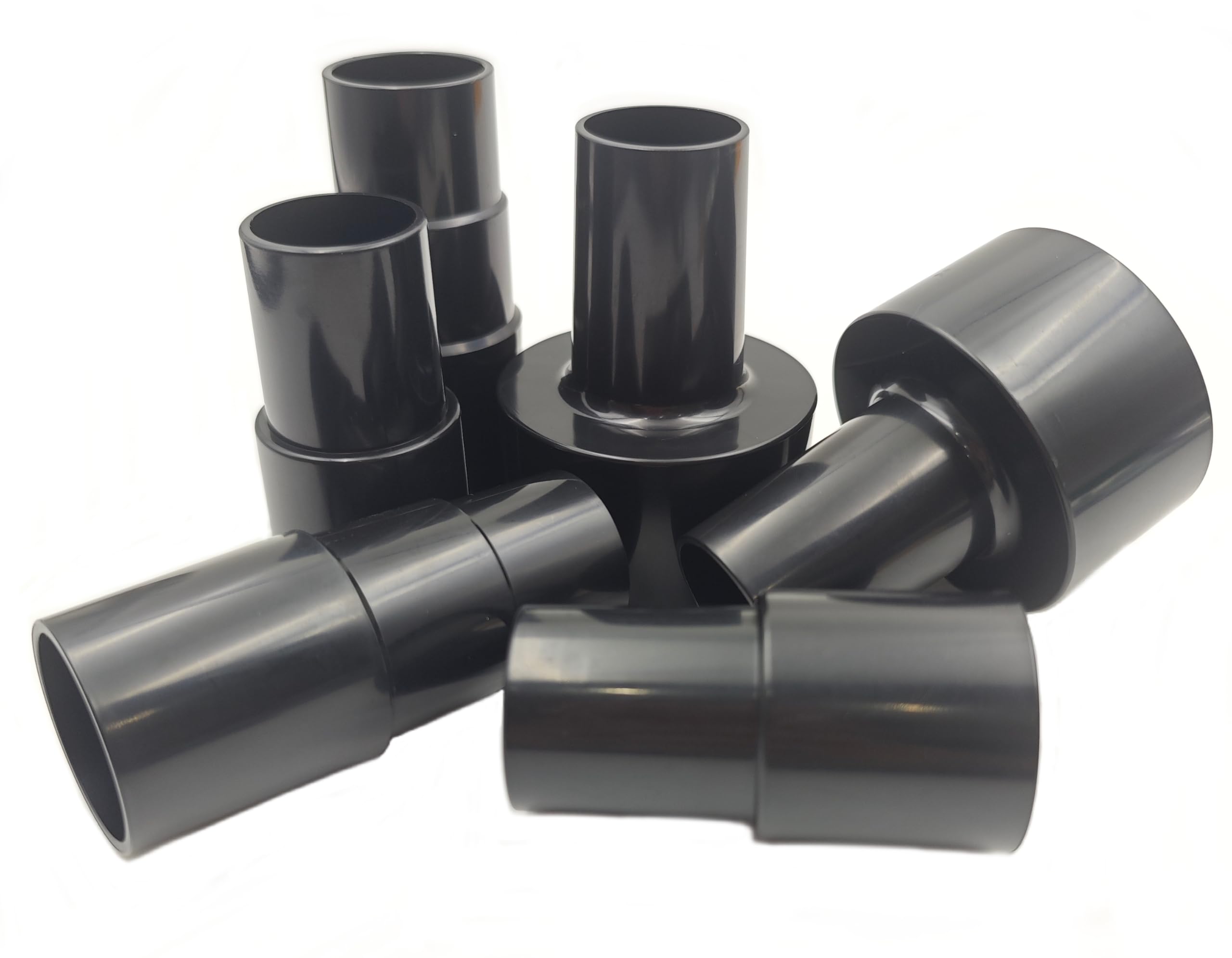 Plastic Vacuum Converter Reducer Attachments Fits Vacuum Cleaner， 1-3/8" to 1-1/4", 2-1/2" to 1-1/4", 1-1/4" to 1-3/8" to 1-1/2"（6 Pieces）