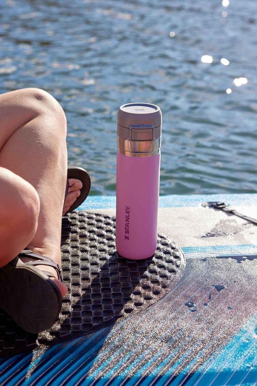 STANLEY Water Bottle 24 oz Insulated Stainless Steel | Push Button Lid | Leakproof | Hot 8 Hours, Cold 12 Hours | Mist | Pack of 4