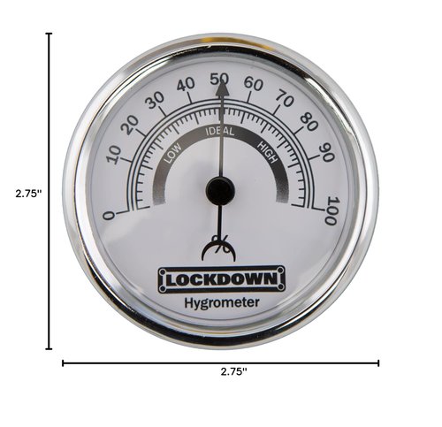 Lockdown Vault Hygrometer - Accurate Humidity Monitoring for Gun Vaults & Safes | Essential Storage Tool