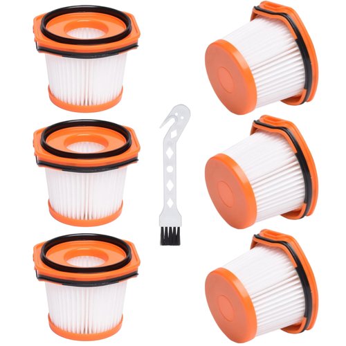 Bluearks 6Pcs Replacement for Shark WS620 WS632 WS630 Filter,Compatible With Shark Wandvac System WS633 WS632RGBRN WS632PKBRN WS632GNBRN WS632GDBRN WS632BLBRN, Replacement to Part # XFFWV360