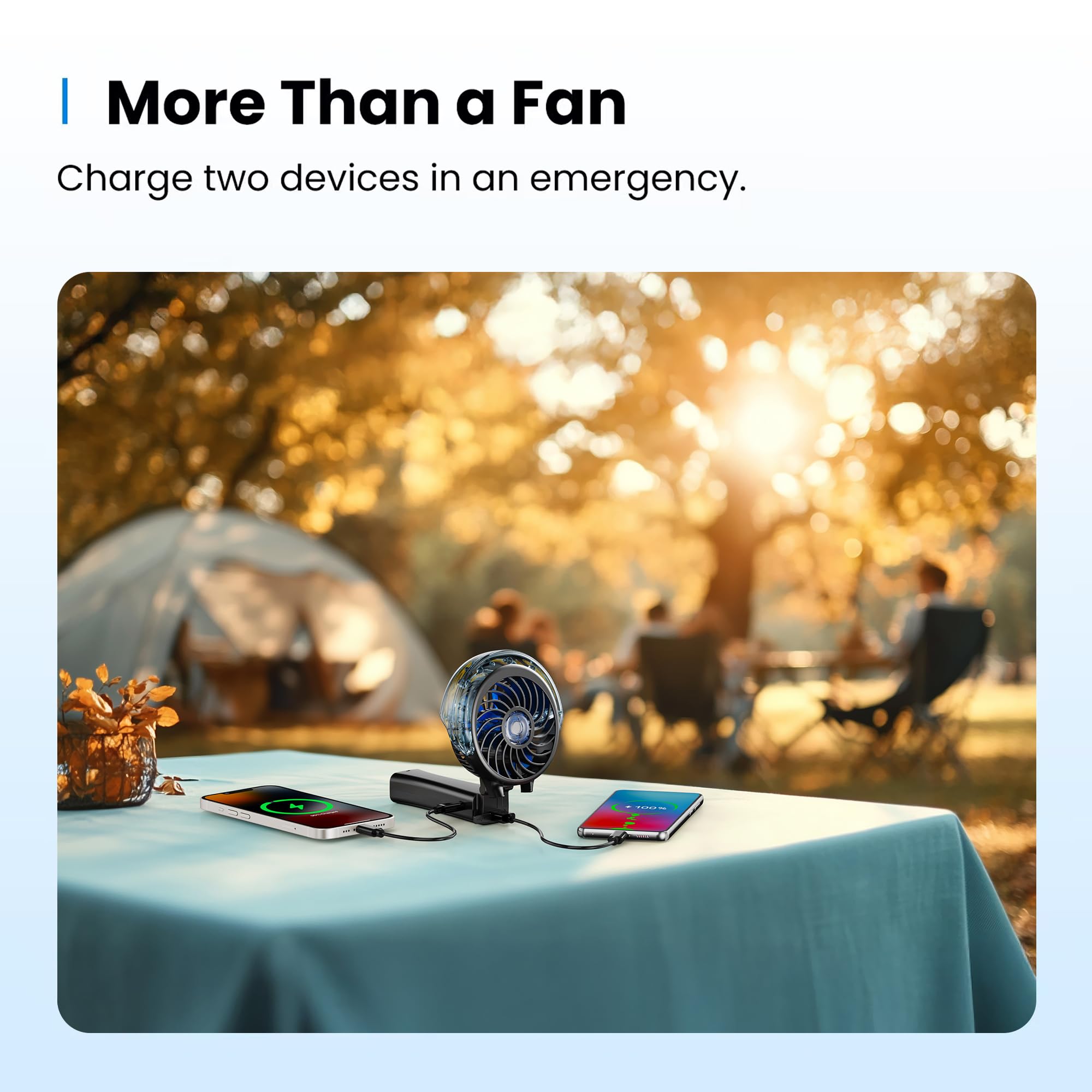 KIBEE Portable Misting Fan - 4000mAh Rechargeable, 50ml Water Tank, Foldable 180° Handheld with Mist Spray, 3-Speed Personal, Portable Charger for Travel, Outdoors, Makeup & More(Gray)