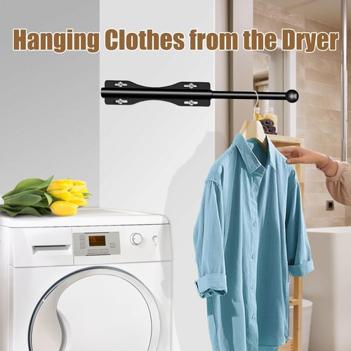 12" Valet Rod For Closet Pull Out Slide Out Adjustable Heavy Duty Valet Rod For Closet, Laundry Room, Bedroom, Bathroom(Black)