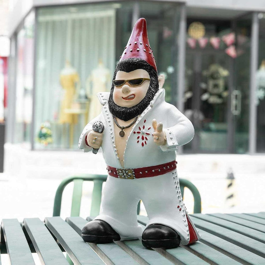 Singer Gnome Garden Statue - Large Outdoor Resin Dwarf Figurine for Patio & Yard Decor | Unique Gift