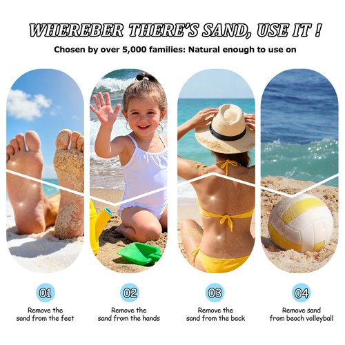 Beach Sand Remover 2026 Summer Cruise Vacation Essentials Accessories for Kids women Must Haves Accessories for Essentials Hawaii Trip Honeymoon European Costa Rica Bahamas (Round Blue Flower)