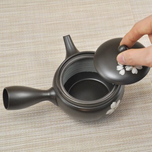 Kyusu Japanese Teapot 11.1fl oz Sakura Takeharu Ceramic Tokoname Ware Made in Japan