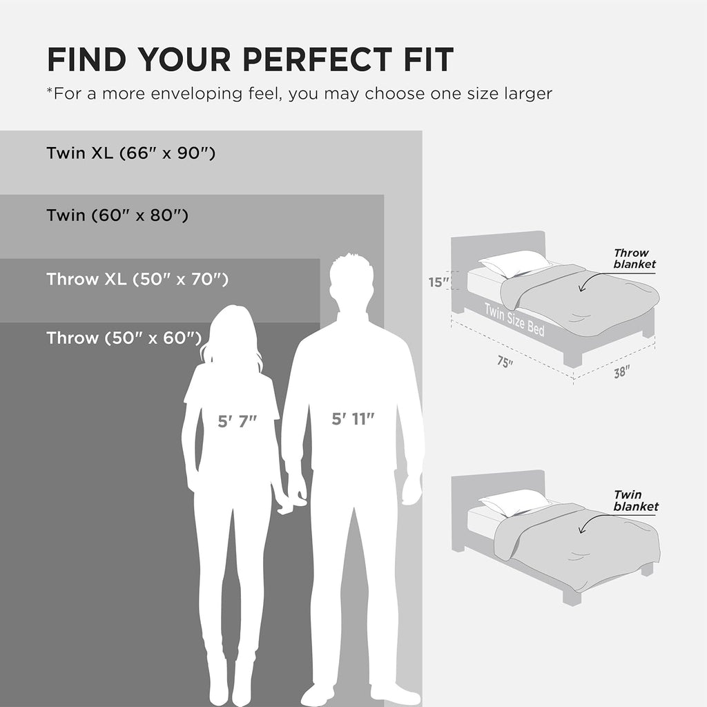 Bedsure GentleSoft Fleece Blanket - Cozy Dark Grey Twin Size 300GSM Plush Warm Throw, 60x80 Inches