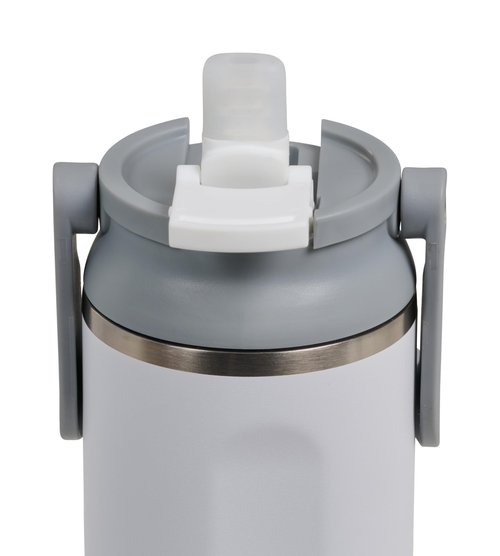 IGLOO Sipper 20 Thermal Flask - Stainless Steel Water Bottle 570ml Insulated & Leak-Proof Carbonated White - BPA Free for Hot & Cold Drinks